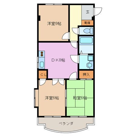 河原田駅 徒歩20分 2階の物件間取画像